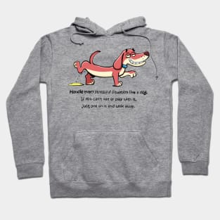 dachshund peeing and smiling while doing it Hoodie